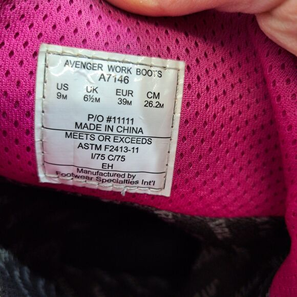 Avenger Safety Footwear Womens Steel Toe Waterproof Winter Work Boots Size 9M - Picture 9 of 9